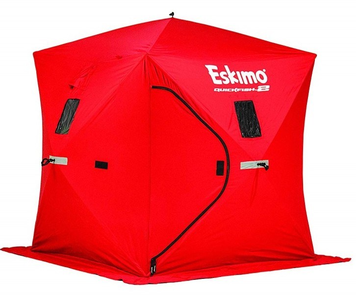 Red Eskimo Quickfish 2 ice fishing shelter