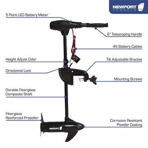 newport vessels 55 pound thrust 8 speed electric trolling motor