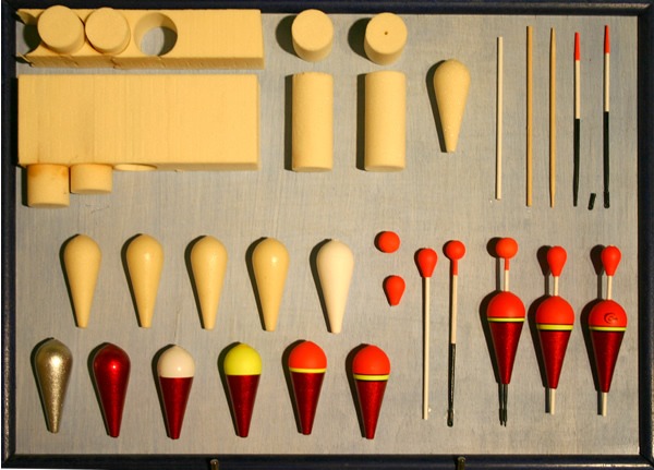 types of fishing floats Various types of fishing floats