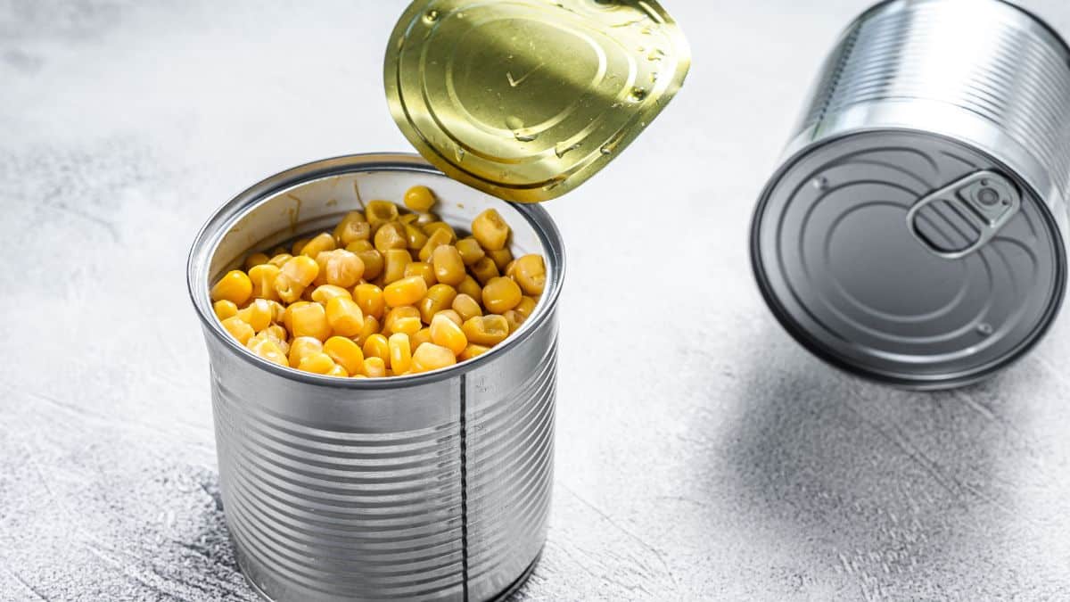 Cans of Sweet Corn